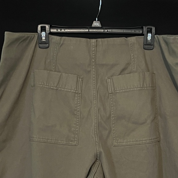 SPANX Super Smooth Stretch Twill Cropped Wide Leg Pants Size 2X Green - Picture 4 of 9